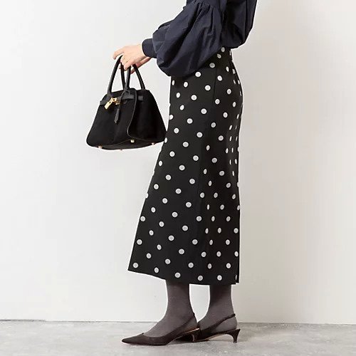 【ノーリーズ/NOLLEY'S】のウォッシャブルストレッチドットジャガードタイトスカート インテリア・キッズ・メンズ・レディースファッション・服の通販 founy(ファニー) 　ファッション　Fashion　レディースファッション　Fashion for Women　スカート　Skirts　2025年　2025　2025-2026秋冬・A/W　Autumn/Winter 2025–26 AW25–26　アンサンブル　Ensemble Set　シンプル　Simple, Minimal　ストレッチ　Stretch, Stretchy Fabric　ドット　Polka Dot, Dot Pattern　バランス　Balance, Style Balance　エレガント 上品　Elegant　人気　Popular, Best Seller　定番　Standard, Basic Item　ブラック系その他|ID: prp329100004621242 ipo3291000000034027876