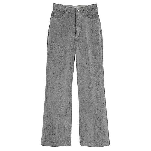 【クラネ/CLANE】のFLOCKY CENTER PRESS PANTS インテリア・キッズ・メンズ・レディースファッション・服の通販 founy(ファニー) ファッション Fashion レディースファッション Fashion for Women パンツ Pants & Trousers 2025年 2025 2025-2026秋冬・A/W Autumn/Winter 2025–26 AW25–26 コンパクト Compact, Small Size センター Center, Center Line フレア Flare, Flared GRAY|ID: prp329100004621258 ipo3291000000034865334