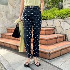 【ノーリーズ/NOLLEY'S】のウォッシャブルストレッチドットジャガードテーパードパンツ ブラック系その他|ID: prp329100004621260 ipo3291000000034027889