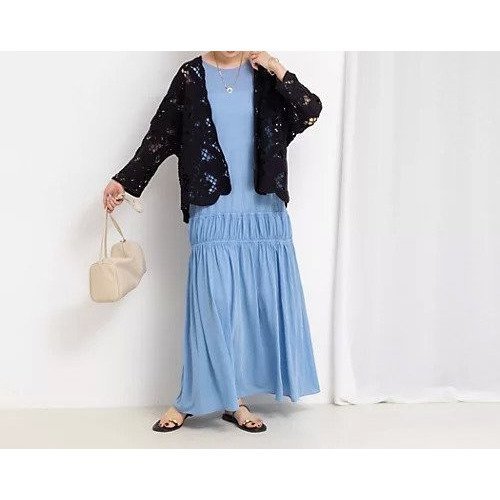 【リエミラー/Rie Miller】の顔料染マキシ丈ワンピース 人気、トレンドファッション・服の通販 founy(ファニー) 　ファッション　Fashion　レディースファッション　Fashion for Women　ワンピース　Dresses　2025年　2025　2025-2026秋冬・A/W　Autumn/Winter 2025–26 AW25–26　おすすめ　Recommended / Our Picks　シャーリング　Shirring, Ruched　ストレッチ　Stretch, Stretchy Fabric　デニム　Denim, Jeans Material　ペチコート　Petticoat, Underskirt　マキシ　Maxi, Full Length　ロング　Long, Long-Length　other-2|ID: prp329100004621281 ipo3291000000033155837