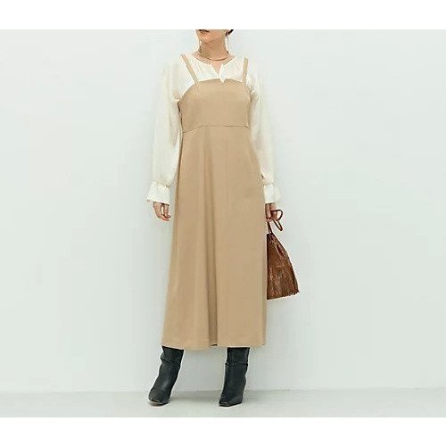 【ノーリーズ/NOLLEY'S】のウォッシャブルウール調ストレッチキャミワンピース インテリア・キッズ・メンズ・レディースファッション・服の通販 founy(ファニー) 　ファッション　Fashion　レディースファッション　Fashion for Women　ワンピース　Dresses　キャミソールワンピース　Camisole Dresses　2025年　2025　2025-2026秋冬・A/W　Autumn/Winter 2025–26 AW25–26　カットソー　Cut and Sewn Top　ストレッチ　Stretch, Stretchy Fabric　今季　This Season, Current Season　ベージュ|ID: prp329100004621283 ipo3291000000033155848