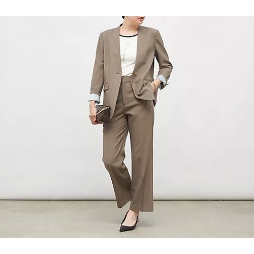 【ノーリーズソフィー/NOLLEY'S sophi】の【WEB STAFF守屋 別注】《セットアップ対応》ウォッシャブルソフトシャンブレーノーカラージャケット 人気、トレンドファッション・服の通販 founy(ファニー) 　ファッション　Fashion　レディースファッション　Fashion for Women　アウター　Coat / Outerwear Collection　レディースジャケット・軽アウター　Jackets　ノーカラージャケット / シンプル上品コーデ　Collarless Jackets　2025年　2025　2025-2026秋冬・A/W　Autumn/Winter 2025–26 AW25–26　ショルダー　Shoulder, Shoulder Strap　シルク　Silk, 100% Silk　ジャケット　Jacket, Outerwear　ストレッチ　Stretch, Stretchy Fabric　セットアップ　Set-Up, Coordinated Outfit　バランス　Balance, Style Balance　エレガント 上品　Elegant　別注　Limited Edition, Custom Order　定番　Standard, Basic Item　other-2|ID: prp329100004621373 ipo3291000000033156463