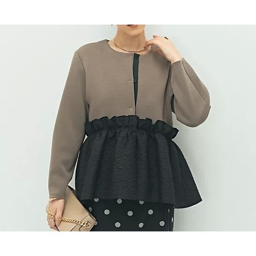 【ノーリーズ/NOLLEY'S】の《セットアップ対応》ウォッシャブルエアボールジャガードペプラムブルゾン インテリア・キッズ・メンズ・レディースファッション・服の通販 founy(ファニー) 　ファッション　Fashion　レディースファッション　Fashion for Women　アウター　Coat / Outerwear Collection　ブルゾンジャケット・スポーティアウター　Blouson Jackets　2025年　2025　2025-2026秋冬・A/W　Autumn/Winter 2025–26 AW25–26　ジャケット　Jacket, Outerwear　セットアップ　Set-Up, Coordinated Outfit　ブルゾン　Blouson, Bomber Jacket　ペプラム　Peplum, Flared Hem　人気　Popular, Best Seller　定番　Standard, Basic Item　カーキ|ID: prp329100004621375 ipo3291000000033156474