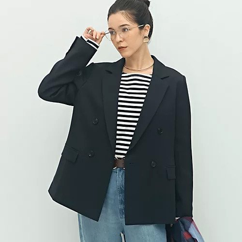 【ノーリーズ/NOLLEY'S】の《セットアップ対応》ウォッシャブルウール調ストレッチダブルジャケット インテリア・キッズ・メンズ・レディースファッション・服の通販 founy(ファニー) 　ファッション　Fashion　レディースファッション　Fashion for Women　アウター　Coat / Outerwear Collection　レディースジャケット・軽アウター　Jackets　2025年　2025　2025-2026秋冬・A/W　Autumn/Winter 2025–26 AW25–26　ジャケット　Jacket, Outerwear　ストレッチ　Stretch, Stretchy Fabric　セットアップ　Set-Up, Coordinated Outfit　今季　This Season, Current Season　ネイビー|ID: prp329100004621376 ipo3291000000033156480