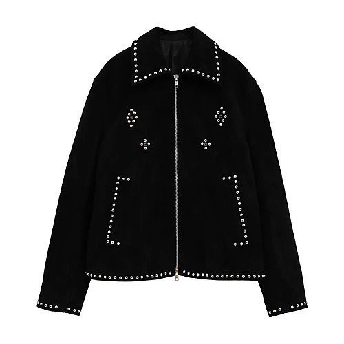 【クラネ/CLANE】のSUEDE STUDS BLOUSON 人気、トレンドファッション・服の通販 founy(ファニー) 　ファッション　Fashion　レディースファッション　Fashion for Women　アウター　Coat / Outerwear Collection　ブルゾンジャケット・スポーティアウター　Blouson Jackets　2025年　2025　2025-2026秋冬・A/W　Autumn/Winter 2025–26 AW25–26　スタッズ　Studs, Metal Accents　ポケット　Pocket, Pocket Detail　ミックス　Mix, Mixed Style　リアル　Real, Realistic　 other-1|ID: prp329100004621379 ipo3291000000033156507