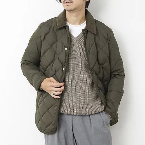 【ノーリーズ グッドマン/NOLLEY'S goodman / MEN】の【TAION/タイオン】別注キルティングジャケット 25AW インテリア・キッズ・メンズ・レディースファッション・服の通販 founy(ファニー) 　ファッション　Fashion　メンズファッション　Fashion for Men　キルティング　Quilted, Quilting　コーデュロイ　Corduroy, Cord Fabric　シンプル　Simple, Minimal　ジャケット　Jacket, Outerwear　ダウン　Down, Puffer　デニム　Denim, Jeans Material　パイピング　Piping, Trim Design　パーカー　Hoodie, Parka　別注　Limited Edition, Custom Order　冬　Winter / This Winter　ビジネス 仕事 通勤　Business / Work / Commuting　2025年　2025　2025-2026秋冬・A/W　Autumn/Winter 2025–26 AW25–26　オリーブ|ID: prp329100004621385 ipo3291000000034069094
