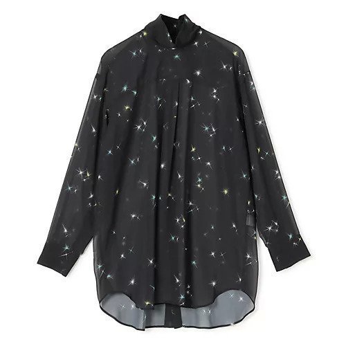 【テルマ/TELMA】のPrinted Sheer Shirt インテリア・キッズ・メンズ・レディースファッション・服の通販 founy(ファニー) 　ファッション　Fashion　レディースファッション　Fashion for Women　トップス・カットソー　Cut & Sew Tops　シャツ・ブラウス・オフィスカジュアル　Elegant Blouses & Button-Ups　2025年　2025　2025-2026秋冬・A/W　Autumn/Winter 2025–26 AW25–26　シアー　Sheer, See-Through　ハイネック　High Neck, Mock Neck　ラウンド　Round, Round Neck　今季　This Season, Current Season　洗える　Machine Washable　Star BL|ID: prp329100004621416 ipo3291000000034864541