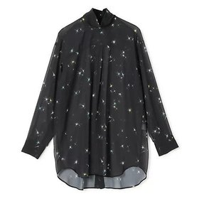 【テルマ/TELMA】 Printed Sheer Shirt人気、トレンドファッション・服の通販 founy(ファニー) ファッション Fashion レディースファッション Fashion for Women トップス・カットソー Cut & Sew Tops シャツ・ブラウス・オフィスカジュアル Elegant Blouses & Button-Ups 2025年 2025 2025-2026秋冬・A/W Autumn/Winter 2025–26 AW25–26 シアー Sheer, See-Through ハイネック High Neck, Mock Neck ラウンド Round, Round Neck 今季 This Season, Current Season 洗える Machine Washable |ID:prp329100004621416