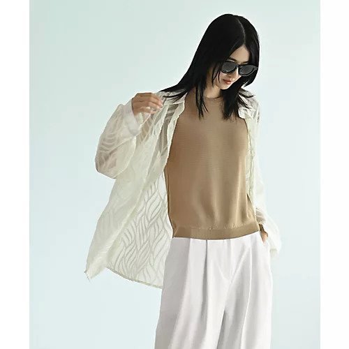 【スタイルデリ/STYLE DELI】の【BLK001】待望の羽織り用インナーサマーニット インテリア・キッズ・メンズ・レディースファッション・服の通販 founy(ファニー) 　ファッション　Fashion　レディースファッション　Fashion for Women　トップス・カットソー　Cut & Sew Tops　ニット　Knit Tops & Sweaters　インナー　Innerwear　春　Spring　秋　Autumn　カーディガン　Cardigan, Knitwear　サマー　Summer, Summer Style　シンプル　Simple, Minimal　ジャケット　Jacket, Outerwear　スリット　Slit, Slit Detail　デコルテ　Décolleté, Neckline　なめらか　Smooth, Silky Texture　ノースリーブ　Sleeveless, No-Sleeve　フィット　Fit, Slim Fit　半袖　Short Sleeve, Half Sleeve　羽織　Haori, Light Jacket　リアル　Real, Realistic　おすすめ　Recommended / Our Picks　夏　Summer　旅行　Travel　エレガント 上品　Elegant　ビジネス 仕事 通勤　Business / Work / Commuting　オリーブベージュ|ID: prp329100004621419 ipo3291000000033157120