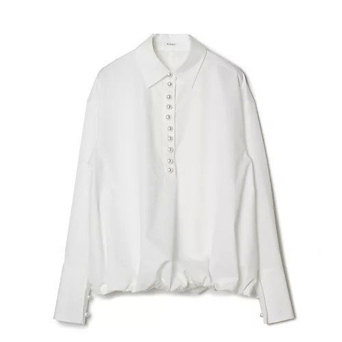 【エクラ/eclat】の【別注】パールボタンシャツ インテリア・キッズ・メンズ・レディースファッション・服の通販 founy(ファニー) 　ファッション　Fashion　レディースファッション　Fashion for Women　トップス・カットソー　Cut & Sew Tops　シャツ・ブラウス・オフィスカジュアル　Elegant Blouses & Button-Ups　カフス　Cuff Design　ギャザー　Gathered, Ruffled　クラシック　Classic, Timeless Style　シェイプ　Shape, Slim Fit　スーピマ　Supima, Premium Cotton　フロント　Front, Front Design　エレガント 上品　Elegant　別注　Limited Edition, Custom Order　洗える　Machine Washable　ホワイト|ID: prp329100004622115 ipo3291000000033169449