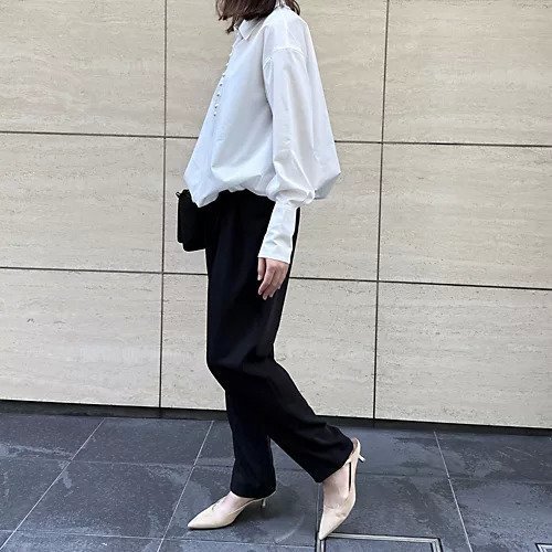 【エクラ/eclat】の【別注】パールボタンシャツ 人気、トレンドファッション・服の通販 founy(ファニー) 　ファッション　Fashion　レディースファッション　Fashion for Women　トップス・カットソー　Cut & Sew Tops　シャツ・ブラウス・オフィスカジュアル　Elegant Blouses & Button-Ups　カフス　Cuff Design　ギャザー　Gathered, Ruffled　クラシック　Classic, Timeless Style　シェイプ　Shape, Slim Fit　スーピマ　Supima, Premium Cotton　フロント　Front, Front Design　エレガント 上品　Elegant　別注　Limited Edition, Custom Order　洗える　Machine Washable　other-3|ID: prp329100004622115 ipo3291000000033169452