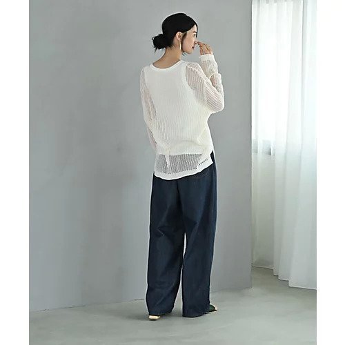 【スタイルデリ/STYLE DELI】の【BLK001】エアリーシルエットのメッシュニット 人気、トレンドファッション・服の通販 founy(ファニー) 　ファッション　Fashion　レディースファッション　Fashion for Women　トップス・カットソー　Cut & Sew Tops　ニット　Knit Tops & Sweaters　インナー　Innerwear　エアリー　Airy Texture　キャミ　Camisole, Cami Top　軽量　Lightweight, Ultra Light　ショルダー　Shoulder, Shoulder Strap　シンプル　Simple, Minimal　タンク　Tank Top, Sleeveless Top　ドロップ　Drop Shoulder, Dropped Style　長袖　Long Sleeve, Full Sleeve　メッシュ　Mesh, Net Fabric　リラックス　Relax, Relaxed Fit　ワイド　Wide, Wide Fit　おすすめ　Recommended / Our Picks　夏　Summer　旅行　Travel　エレガント 上品　Elegant　other-3|ID: prp329100004623472 ipo3291000000033193427