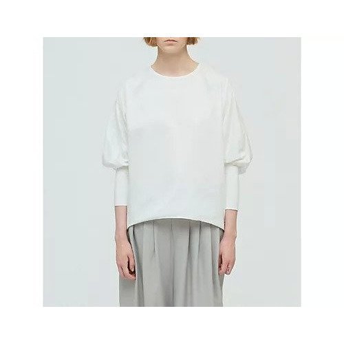 【ミズイロ インド/mizuiro ind】のクルーネックコクーンプルオーバー インテリア・キッズ・メンズ・レディースファッション・服の通販 founy(ファニー) 　ファッション　Fashion　レディースファッション　Fashion for Women　トップス・カットソー　Cut & Sew Tops　カジュアルプルオーバー・ニットトップス　Pullovers & Knit Tops / Casual Pullovers　シンプル　Simple, Minimal　タイプライター　Typewriter Fabric, Crisp Cotton　フィット　Fit, Slim Fit　フロント　Front, Front Design　ベーシック　Basic, Essential　エレガント 上品　Elegant　再入荷　Restock / Back in Stock　オフホワイト|ID: prp329100004624639 ipo3291000000033215912