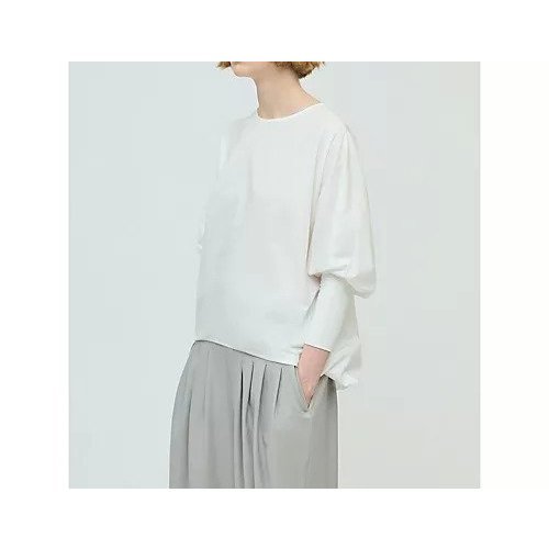 【ミズイロ インド/mizuiro ind】のクルーネックコクーンプルオーバー 人気、トレンドファッション・服の通販 founy(ファニー) 　ファッション　Fashion　レディースファッション　Fashion for Women　トップス・カットソー　Cut & Sew Tops　カジュアルプルオーバー・ニットトップス　Pullovers & Knit Tops / Casual Pullovers　シンプル　Simple, Minimal　タイプライター　Typewriter Fabric, Crisp Cotton　フィット　Fit, Slim Fit　フロント　Front, Front Design　ベーシック　Basic, Essential　エレガント 上品　Elegant　再入荷　Restock / Back in Stock　other-3|ID: prp329100004624639 ipo3291000000033215918