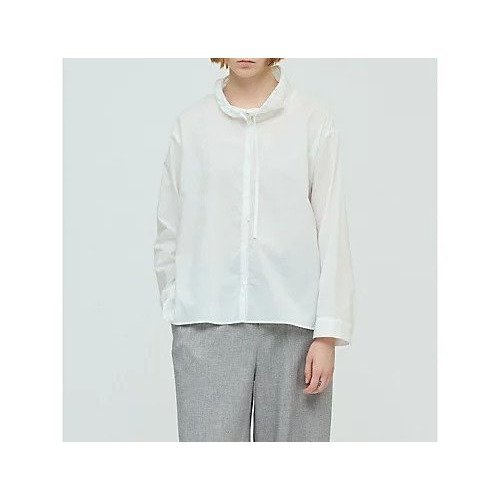 【ミズイロ インド/mizuiro ind】のギャザースタンドカラーシャツ インテリア・キッズ・メンズ・レディースファッション・服の通販 founy(ファニー) 　ファッション　Fashion　レディースファッション　Fashion for Women　トップス・カットソー　Cut & Sew Tops　シャツ・ブラウス・オフィスカジュアル　Elegant Blouses & Button-Ups　ギャザー　Gathered, Ruffled　シンプル　Simple, Minimal　スタンド　Stand Collar, Upright Stand　フロント　Front, Front Design　夏　Summer　オフホワイト|ID: prp329100004624647 ipo3291000000033215981