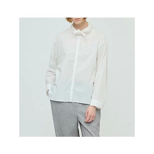 【ミズイロ インド/mizuiro ind】のギャザースタンドカラーシャツ 人気、トレンドファッション・服の通販 founy(ファニー) 　ファッション　Fashion　レディースファッション　Fashion for Women　トップス・カットソー　Cut & Sew Tops　シャツ・ブラウス・オフィスカジュアル　Elegant Blouses & Button-Ups　ギャザー　Gathered, Ruffled　シンプル　Simple, Minimal　スタンド　Stand Collar, Upright Stand　フロント　Front, Front Design　夏　Summer　other-2|ID: prp329100004624647 ipo3291000000033215986
