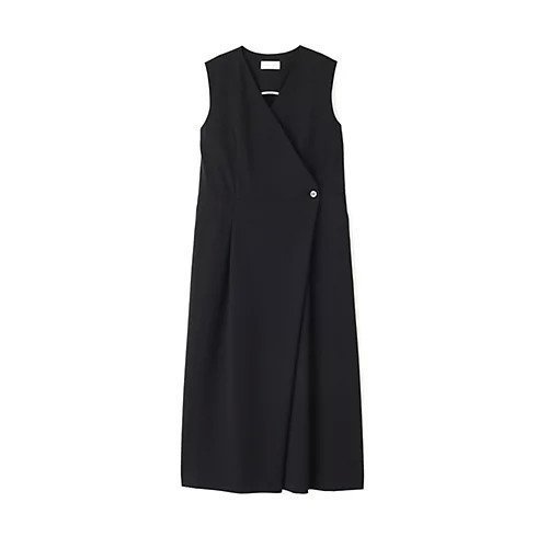 【ヒューマンウーマン/HUMAN WOMAN】のT/TAツイルラップ風ノースリーブワンピース 人気、トレンドファッション・服の通販 founy(ファニー) 　ファッション　Fashion　レディースファッション　Fashion for Women　ワンピース　Dresses　おすすめ　Recommended / Our Picks　スタンダード　Standard, Basic　ノースリーブ　Sleeveless, No-Sleeve　ラップ　Wrap, Wrap Design　ワッシャー　Washer, Crinkled Finish　other-2|ID: prp329100004624649 ipo3291000000033215997