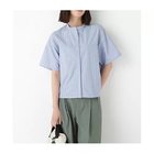 【ヒューマンウーマン/HUMAN WOMAN】のストライプローン6分袖ブラウス ブルーストライプ|ID: prp329100004624653 ipo3291000000033216022