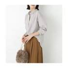 【ヒューマンウーマン/HUMAN WOMAN】のパナマサッカーストライプシャツブラウス ブラウンストライプ|ID: prp329100004624655 ipo3291000000033216038