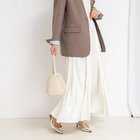【ノーリーズソフィー/NOLLEY'S sophi】のウォッシャブルレザーサテンギャザースカート ホワイト|ID: prp329100004624775 ipo3291000000033217355