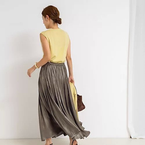 【ノーリーズソフィー/NOLLEY'S sophi】のウォッシャブルレザーサテンギャザースカート 人気、トレンドファッション・服の通販 founy(ファニー) 　ファッション　Fashion　レディースファッション　Fashion for Women　スカート　Skirts　2025年　2025　2025-2026秋冬・A/W　Autumn/Winter 2025–26 AW25–26　ジャケット　Jacket, Outerwear　ペチコート　Petticoat, Underskirt　other-3|ID: prp329100004624775 ipo3291000000033217357