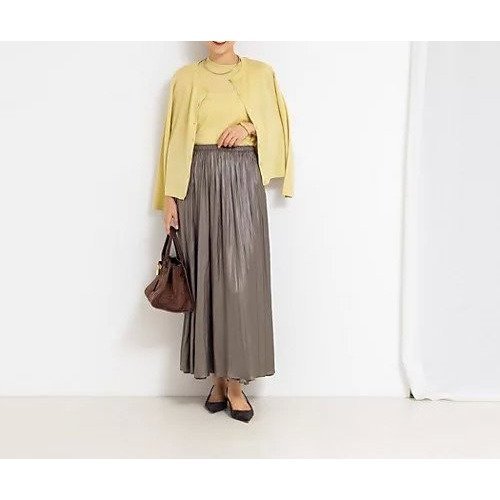 【ノーリーズソフィー/NOLLEY'S sophi】のウォッシャブルレザーサテンギャザースカート 人気、トレンドファッション・服の通販 founy(ファニー) 　ファッション　Fashion　レディースファッション　Fashion for Women　スカート　Skirts　2025年　2025　2025-2026秋冬・A/W　Autumn/Winter 2025–26 AW25–26　ジャケット　Jacket, Outerwear　ペチコート　Petticoat, Underskirt　other-2|ID: prp329100004624775 ipo3291000000034627261