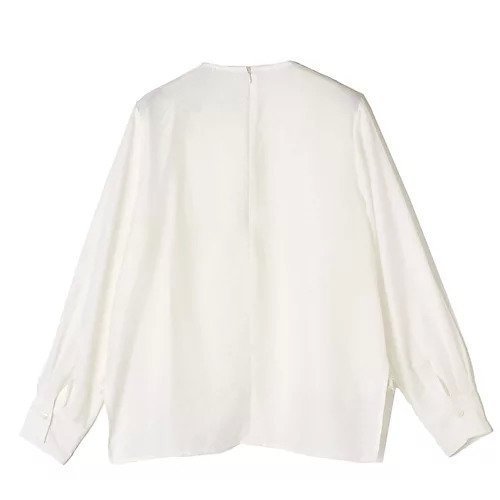 【イーバイエクラ/E by eclat】のシャギージャカード切り替えブラウス 人気、トレンドファッション・服の通販 founy(ファニー) 　ファッション　Fashion　レディースファッション　Fashion for Women　トップス・カットソー　Cut & Sew Tops　シャツ・ブラウス・オフィスカジュアル　Elegant Blouses & Button-Ups　エレガント 上品　Elegant　トレンド　Trend, Trending Now　洗える　Machine Washable　other-2|ID: prp329100004625388 ipo3291000000033229847