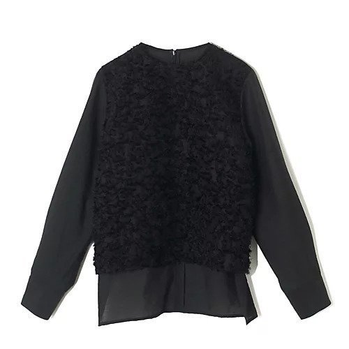 【イーバイエクラ/E by eclat】のシャギージャカード切り替えブラウス 人気、トレンドファッション・服の通販 founy(ファニー) ファッション Fashion レディースファッション Fashion for Women トップス・カットソー Cut & Sew Tops シャツ・ブラウス・オフィスカジュアル Elegant Blouses & Button-Ups エレガント 上品 Elegant トレンド Trend, Trending Now 洗える Machine Washable other-1|ID: prp329100004625388 ipo3291000000035443008