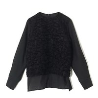 【イーバイエクラ/E by eclat】のシャギージャカード切り替えブラウス 人気、トレンドファッション・服の通販 founy(ファニー) ファッション Fashion レディースファッション Fashion for Women トップス・カットソー Cut & Sew Tops シャツ・ブラウス・オフィスカジュアル Elegant Blouses & Button-Ups エレガント 上品 Elegant トレンド Trend, Trending Now 洗える Machine Washable |ID:prp329100004625388