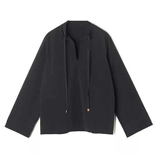 【イーバイエクラ/E by eclat】のバンドカラーキーネックシャツ 人気、トレンドファッション・服の通販 founy(ファニー) 　ファッション　Fashion　レディースファッション　Fashion for Women　トップス・カットソー　Cut & Sew Tops　シャツ・ブラウス・オフィスカジュアル　Elegant Blouses & Button-Ups　なめらか　Smooth, Silky Texture　タイプライター　Typewriter Fabric, Crisp Cotton　フォルム　Silhouette, Form　洗える　Machine Washable　 other-1|ID: prp329100004625390 ipo3291000000033229855