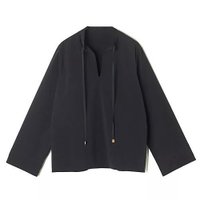【イーバイエクラ/E by eclat】のバンドカラーキーネックシャツ 人気、トレンドファッション・服の通販 founy(ファニー) ファッション Fashion レディースファッション Fashion for Women トップス・カットソー Cut & Sew Tops シャツ・ブラウス・オフィスカジュアル Elegant Blouses & Button-Ups なめらか Smooth, Silky Texture タイプライター Typewriter Fabric, Crisp Cotton フォルム Silhouette, Form 洗える Machine Washable |ID:prp329100004625390