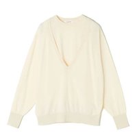 【イーバイエクラ/E by eclat】のディープVネックツインニット 人気、トレンドファッション・服の通販 founy(ファニー) ファッション Fashion レディースファッション Fashion for Women トップス・カットソー Cut & Sew Tops ニット Knit Tops & Sweaters Vネックトップス V-Neck Tops / V-Cut Neckline Shirts バランス Balance, Style Balance 洗える Machine Washable |ID:prp329100004625405