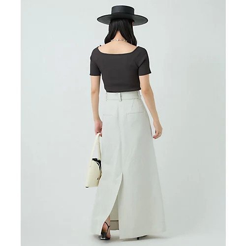 【カオス/Chaos】のシャウエンロングスカート インテリア・キッズ・メンズ・レディースファッション・服の通販 founy(ファニー) 　ファッション　Fashion　レディースファッション　Fashion for Women　スカート　Skirts　ロングスカート　Long Skirts / Maxi & Midi Skirts　2025年　2025　2025春夏・S/S　Spring/Summer 2025 SS25　エレガント 上品　Elegant　ジャケット　Jacket, Outerwear　ストレート　Straight, Straight Cut　アイスグレー|ID: prp329100004625410 ipo3291000000034716320