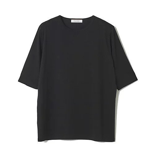 【イーバイエクラ/E by eclat】の大人五分袖パックTシャツ インテリア・キッズ・メンズ・レディースファッション・服の通販 founy(ファニー) 　ファッション　Fashion　レディースファッション　Fashion for Women　トップス・カットソー　Cut & Sew Tops　シャツ・ブラウス・オフィスカジュアル　Elegant Blouses & Button-Ups　ロングTシャツ・Tシャツ　Longline T-Shirts & Tees　オーガンジー　Organza Fabric　カットソー　Cut and Sewn Top　洗える　Machine Washable　ブラウン&ブラック|ID: prp329100004626291 ipo3291000000033243699