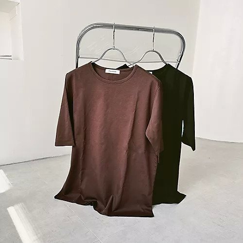 【イーバイエクラ/E by eclat】の大人五分袖パックTシャツ 人気、トレンドファッション・服の通販 founy(ファニー) 　ファッション　Fashion　レディースファッション　Fashion for Women　トップス・カットソー　Cut & Sew Tops　シャツ・ブラウス・オフィスカジュアル　Elegant Blouses & Button-Ups　ロングTシャツ・Tシャツ　Longline T-Shirts & Tees　オーガンジー　Organza Fabric　カットソー　Cut and Sewn Top　洗える　Machine Washable　other-3|ID: prp329100004626291 ipo3291000000033243703