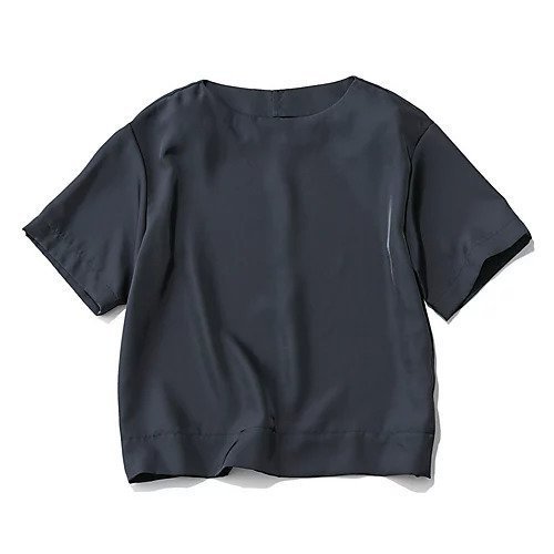 【エムセブンデイズ/M7days】の艶五分袖Tブラウス インテリア・キッズ・メンズ・レディースファッション・服の通販 founy(ファニー) 　ファッション　Fashion　レディースファッション　Fashion for Women　トップス・カットソー　Cut & Sew Tops　シャツ・ブラウス・オフィスカジュアル　Elegant Blouses & Button-Ups　おすすめ　Recommended / Our Picks　インナー　Innerwear　ジャケット　Jacket, Outerwear　洗える　Machine Washable　ネイビー|ID: prp329100004626292 ipo3291000000033243725