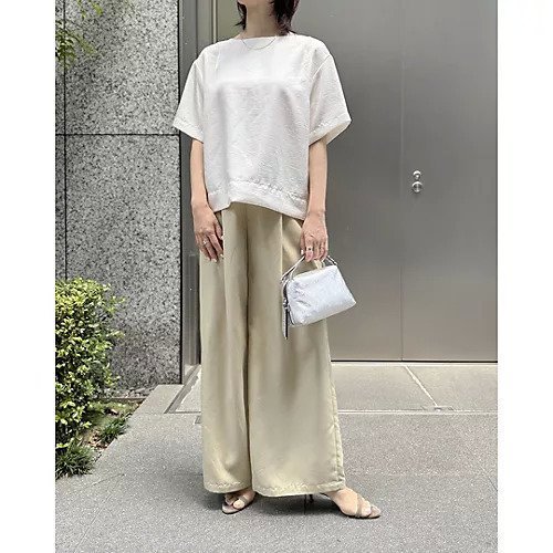 【エムセブンデイズ/M7days】の艶五分袖Tブラウス 人気、トレンドファッション・服の通販 founy(ファニー) 　ファッション　Fashion　レディースファッション　Fashion for Women　トップス・カットソー　Cut & Sew Tops　シャツ・ブラウス・オフィスカジュアル　Elegant Blouses & Button-Ups　おすすめ　Recommended / Our Picks　インナー　Innerwear　ジャケット　Jacket, Outerwear　洗える　Machine Washable　other-3|ID: prp329100004626292 ipo3291000000033243729