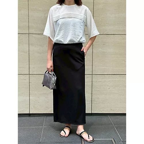 【イーバイエクラ/E by eclat】のシアーピンタックTブラウス 人気、トレンドファッション・服の通販 founy(ファニー) 　ファッション　Fashion　レディースファッション　Fashion for Women　トップス・カットソー　Cut & Sew Tops　シャツ・ブラウス・オフィスカジュアル　Elegant Blouses & Button-Ups　カーディガン　Cardigan, Knitwear　シアー　Sheer, See-Through　ジャケット　Jacket, Outerwear　スリーブ　Sleeve, Long Sleeve / Short Sleeve　エレガント 上品　Elegant　洗える　Machine Washable　other-3|ID: prp329100004626293 ipo3291000000033243743