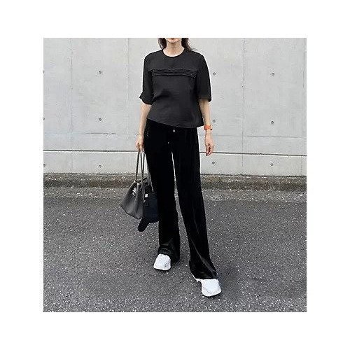 【イーバイエクラ/E by eclat】のシアーピンタックTブラウス 人気、トレンドファッション・服の通販 founy(ファニー) 　ファッション　Fashion　レディースファッション　Fashion for Women　トップス・カットソー　Cut & Sew Tops　シャツ・ブラウス・オフィスカジュアル　Elegant Blouses & Button-Ups　カーディガン　Cardigan, Knitwear　シアー　Sheer, See-Through　ジャケット　Jacket, Outerwear　スリーブ　Sleeve, Long Sleeve / Short Sleeve　エレガント 上品　Elegant　洗える　Machine Washable　other-3|ID: prp329100004626293 ipo3291000000035442043