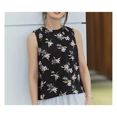 【エムセブンデイズ/M7days】のフラワープリント ノースリーブブラウス 人気、トレンドファッション・服の通販 founy(ファニー) 　ファッション　Fashion　レディースファッション　Fashion for Women　トップス・カットソー　Cut & Sew Tops　キャミソール&ノースリーブ　Camisoles & Sleeveless Tops　シャツ・ブラウス・オフィスカジュアル　Elegant Blouses & Button-Ups　花柄・フラワープリント・モチーフ　Floral Prints & Motifs / Flower Pattern Tops　シンプル　Simple, Minimal　スリーブ　Sleeve, Long Sleeve / Short Sleeve　トレンド　Trend, Trending Now　ノースリーブ　Sleeveless, No-Sleeve　フラワー　Flower, Floral　プリント　Print, Printed Pattern　エレガント 上品　Elegant　夏　Summer　洗える　Machine Washable　other-3|ID: prp329100004626295 ipo3291000000033243767