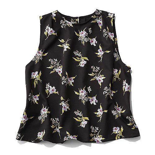 【エムセブンデイズ/M7days】のフラワープリント ノースリーブブラウス インテリア・キッズ・メンズ・レディースファッション・服の通販 founy(ファニー) ファッション Fashion レディースファッション Fashion for Women トップス・カットソー Cut & Sew Tops キャミソール&ノースリーブ Camisoles & Sleeveless Tops シャツ・ブラウス・オフィスカジュアル Elegant Blouses & Button-Ups 花柄・フラワープリント・モチーフ Floral Prints & Motifs / Flower Pattern Tops シンプル Simple, Minimal スリーブ Sleeve, Long Sleeve / Short Sleeve トレンド Trend, Trending Now ノースリーブ Sleeveless, No-Sleeve フラワー Flower, Floral プリント Print, Printed Pattern エレガント 上品 Elegant 夏 Summer 洗える Machine Washable ブラック|ID: prp329100004626295 ipo3291000000035442035