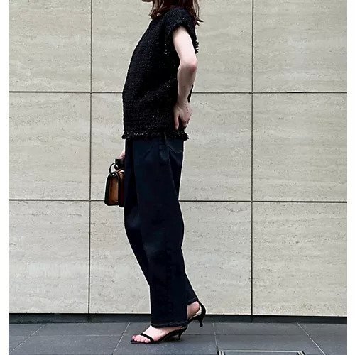 【イーバイエクラ/E by eclat】のツイード風ニットトップス 人気、トレンドファッション・服の通販 founy(ファニー) 　ファッション　Fashion　レディースファッション　Fashion for Women　トップス・カットソー　Cut & Sew Tops　ニット　Knit Tops & Sweaters　ツイード　Twill, Twill Weave　フリンジ　Fringe, Tassel　エレガント 上品　Elegant　other-3|ID: prp329100004626305 ipo3291000000033243867