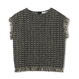 【イーバイエクラ/E by eclat】のツイード風ニットトップス 人気、トレンドファッション・服の通販 founy(ファニー) ファッション Fashion レディースファッション Fashion for Women トップス・カットソー Cut & Sew Tops ニット Knit Tops & Sweaters ツイード Twill, Twill Weave フリンジ Fringe, Tassel エレガント 上品 Elegant |ID:prp329100004626305