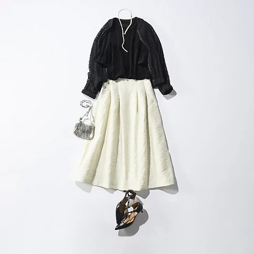 【イーバイエクラ/E by eclat】のジャカードタックスカート 人気、トレンドファッション・服の通販 founy(ファニー) ファッション Fashion レディースファッション Fashion for Women スカート Skirts other-2|ID: prp329100004626313 ipo3291000000033591241