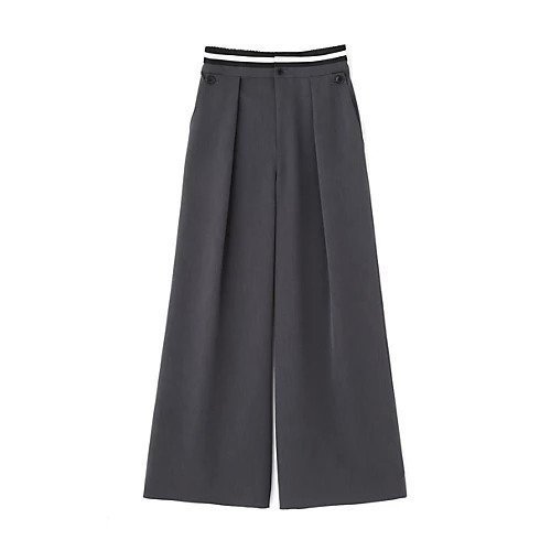 【アドーア/ADORE】のドライタッチツイルパンツ インテリア・キッズ・メンズ・レディースファッション・服の通販 founy(ファニー) 　ファッション　Fashion　レディースファッション　Fashion for Women　パンツ　Pants & Trousers　おすすめ　Recommended / Our Picks　スタンダード　Standard, Basic　ツイル　Twist, Twisted Detail　ドレープ　Drape, Draping Fabric　フィット　Fit, Slim Fit　ボーダー　Border, Stripe　ワイド　Wide, Wide Fit　エレガント 上品　Elegant　グレー|ID: prp329100004626327 ipo3291000000033244039