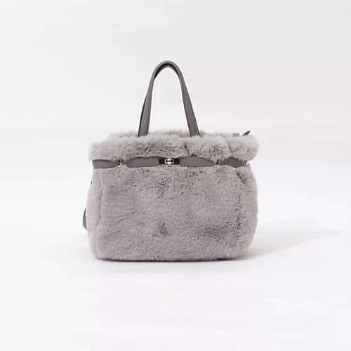 【ノーリーズ/NOLLEY'S】のひねり金具付きファートートバッグ 人気、トレンドファッション・服の通販 founy(ファニー) 　ファッション　Fashion　レディースファッション　Fashion for Women　バッグ　Bags　おすすめ　Recommended / Our Picks　ショルダー　Shoulder, Shoulder Strap　トレンド　Trend, Trending Now　フェイクファー　Faux Fur, Imitation Fur　フェミニン　Feminine, Girly　ポケット　Pocket, Pocket Detail　A/W・秋冬　Autumn/Winter　 other-1|ID: prp329100004626353 ipo3291000000033244256