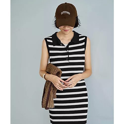 【スタイルデリ/STYLE DELI】のソウバリ襟付きボーダーワンピース 人気、トレンドファッション・服の通販 founy(ファニー) 　ファッション　Fashion　レディースファッション　Fashion for Women　ワンピース　Dresses　インナー　Innerwear　春　Spring　秋　Autumn　キャミソール　Camisole, Spaghetti Strap Top　シンプル　Simple, Minimal　ジャケット　Jacket, Outerwear　スリット　Slit, Slit Detail　ノースリーブ　Sleeveless, No-Sleeve　ベスト　Vest, Waistcoat　ペチコート　Petticoat, Underskirt　ボーダー　Border, Stripe　ポケット　Pocket, Pocket Detail　ロング　Long, Long-Length　夏　Summer　other-2|ID: prp329100004627474 ipo3291000000033260127