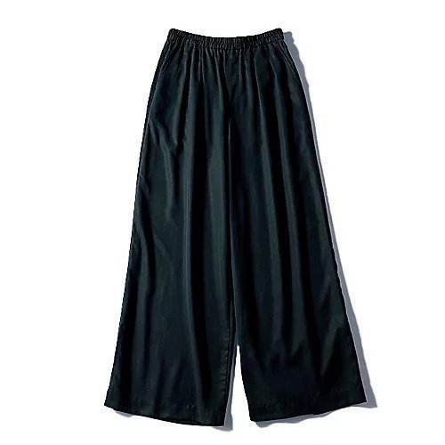 【トゥエルブクローゼット/12closet】の【洗える】【接触冷感】落ち感セミワイドパンツ インテリア・キッズ・メンズ・レディースファッション・服の通販 founy(ファニー) 　ファッション　Fashion　レディースファッション　Fashion for Women　パンツ　Pants & Trousers　エレガント 上品　Elegant　ツイル　Twist, Twisted Detail　デニム　Denim, Jeans Material　ドレープ　Drape, Draping Fabric　洗える　Machine Washable　ブラック|ID: prp329100004629363 ipo3291000000033285552