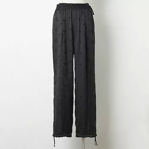 【ティッカ/TICCA】の【洗える】フラワーエンブロイダリーパンツ 人気、トレンドファッション・服の通販 founy(ファニー) 　ファッション　Fashion　レディースファッション　Fashion for Women　パンツ　Pants & Trousers　なめらか　Smooth, Silky Texture　キュプラ　Cupro, Eco Fabric　サテン　Satin, Glossy Fabric　洗える　Machine Washable　 other-1|ID: prp329100004629366 ipo3291000000033285564