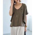 【スタイルデリ/STYLE DELI】の麻調綿混素材の羽織りキャミセット カーキブラウン|ID:prp329100004629395